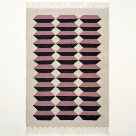 Handcrafted Vintage Multicolor Wool Dhurrie For Living Room